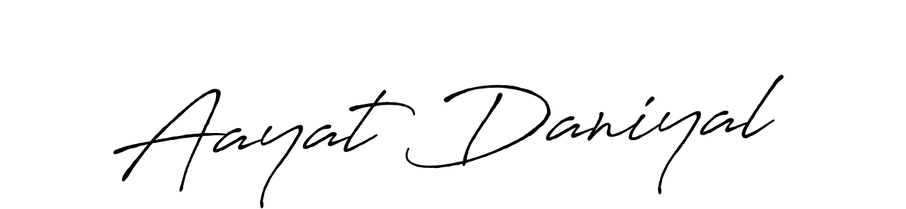 Also we have Aayat Daniyal name is the best signature style. Create professional handwritten signature collection using Antro_Vectra_Bolder autograph style. Aayat Daniyal signature style 7 images and pictures png