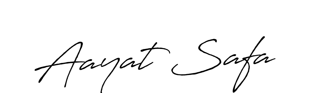 Create a beautiful signature design for name Aayat Safa. With this signature (Antro_Vectra_Bolder) fonts, you can make a handwritten signature for free. Aayat Safa signature style 7 images and pictures png