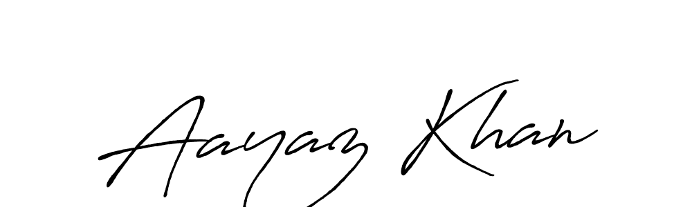Create a beautiful signature design for name Aayaz Khan. With this signature (Antro_Vectra_Bolder) fonts, you can make a handwritten signature for free. Aayaz Khan signature style 7 images and pictures png