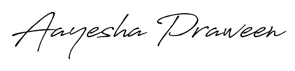 How to make Aayesha Praween name signature. Use Antro_Vectra_Bolder style for creating short signs online. This is the latest handwritten sign. Aayesha Praween signature style 7 images and pictures png