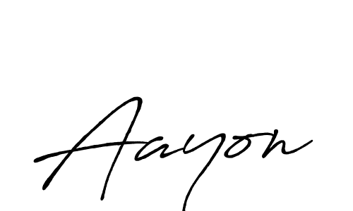 Use a signature maker to create a handwritten signature online. With this signature software, you can design (Antro_Vectra_Bolder) your own signature for name Aayon. Aayon signature style 7 images and pictures png