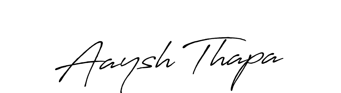 Aaysh Thapa stylish signature style. Best Handwritten Sign (Antro_Vectra_Bolder) for my name. Handwritten Signature Collection Ideas for my name Aaysh Thapa. Aaysh Thapa signature style 7 images and pictures png