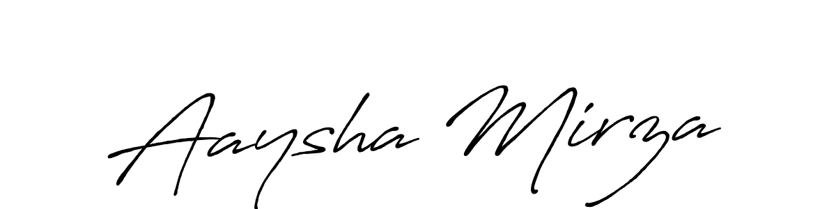 Use a signature maker to create a handwritten signature online. With this signature software, you can design (Antro_Vectra_Bolder) your own signature for name Aaysha Mirza. Aaysha Mirza signature style 7 images and pictures png