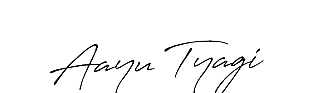 Use a signature maker to create a handwritten signature online. With this signature software, you can design (Antro_Vectra_Bolder) your own signature for name Aayu Tyagi. Aayu Tyagi signature style 7 images and pictures png