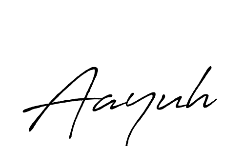 How to make Aayuh signature? Antro_Vectra_Bolder is a professional autograph style. Create handwritten signature for Aayuh name. Aayuh signature style 7 images and pictures png