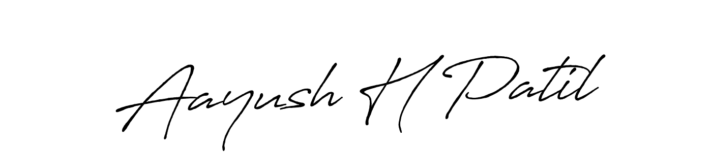 Design your own signature with our free online signature maker. With this signature software, you can create a handwritten (Antro_Vectra_Bolder) signature for name Aayush H Patil. Aayush H Patil signature style 7 images and pictures png