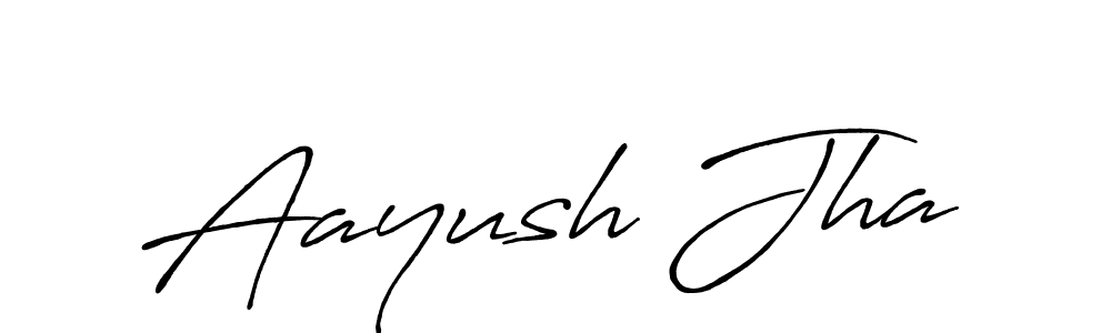 Use a signature maker to create a handwritten signature online. With this signature software, you can design (Antro_Vectra_Bolder) your own signature for name Aayush Jha. Aayush Jha signature style 7 images and pictures png