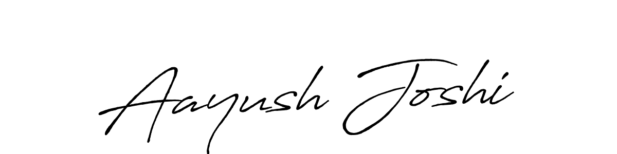How to make Aayush Joshi name signature. Use Antro_Vectra_Bolder style for creating short signs online. This is the latest handwritten sign. Aayush Joshi signature style 7 images and pictures png