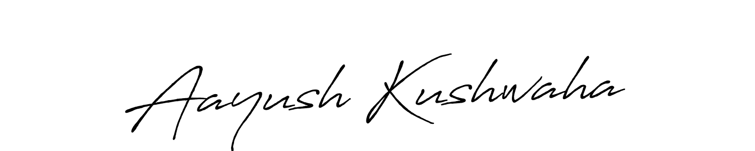 How to make Aayush Kushwaha name signature. Use Antro_Vectra_Bolder style for creating short signs online. This is the latest handwritten sign. Aayush Kushwaha signature style 7 images and pictures png