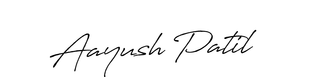 How to make Aayush Patil name signature. Use Antro_Vectra_Bolder style for creating short signs online. This is the latest handwritten sign. Aayush Patil signature style 7 images and pictures png