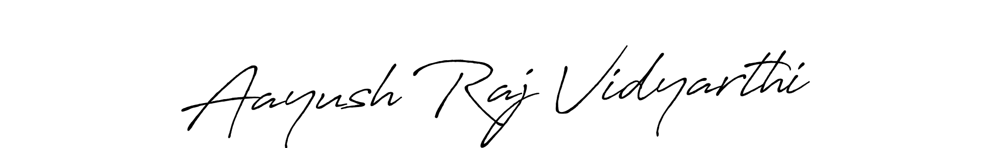 Design your own signature with our free online signature maker. With this signature software, you can create a handwritten (Antro_Vectra_Bolder) signature for name Aayush Raj Vidyarthi. Aayush Raj Vidyarthi signature style 7 images and pictures png