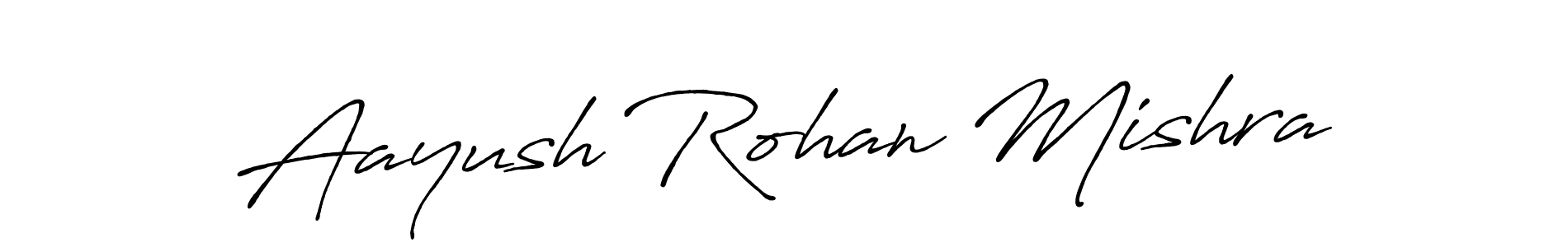 How to make Aayush Rohan Mishra signature? Antro_Vectra_Bolder is a professional autograph style. Create handwritten signature for Aayush Rohan Mishra name. Aayush Rohan Mishra signature style 7 images and pictures png