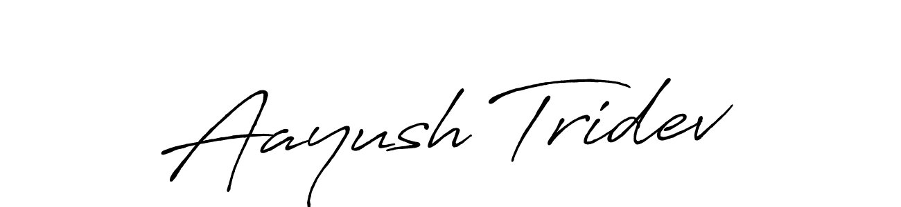 Use a signature maker to create a handwritten signature online. With this signature software, you can design (Antro_Vectra_Bolder) your own signature for name Aayush Tridev. Aayush Tridev signature style 7 images and pictures png