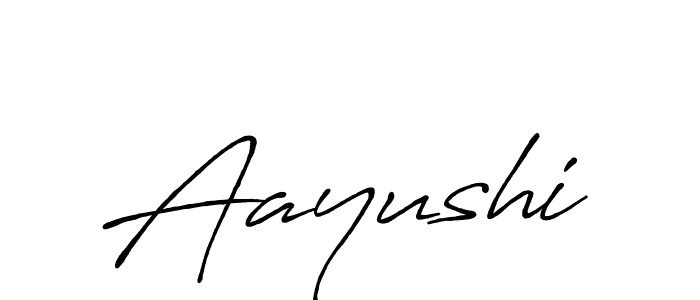 Create a beautiful signature design for name Aayushi. With this signature (Antro_Vectra_Bolder) fonts, you can make a handwritten signature for free. Aayushi signature style 7 images and pictures png