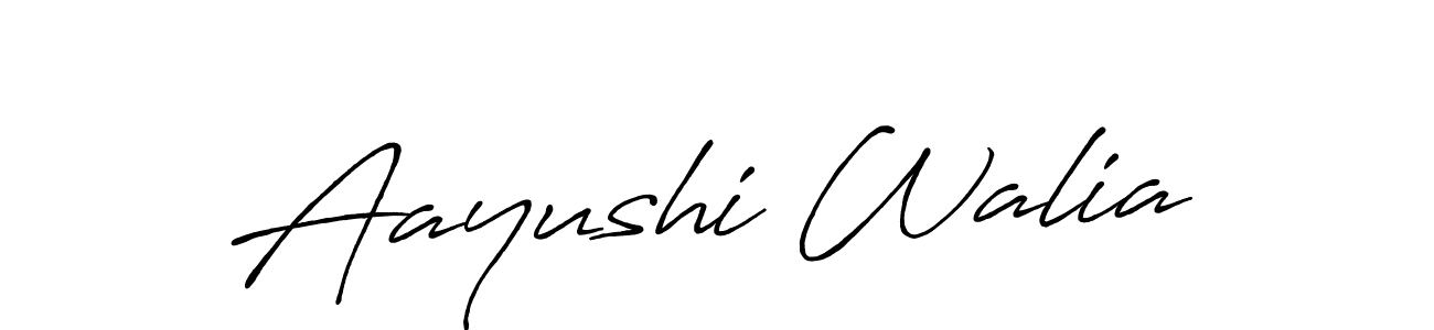 How to make Aayushi Walia signature? Antro_Vectra_Bolder is a professional autograph style. Create handwritten signature for Aayushi Walia name. Aayushi Walia signature style 7 images and pictures png