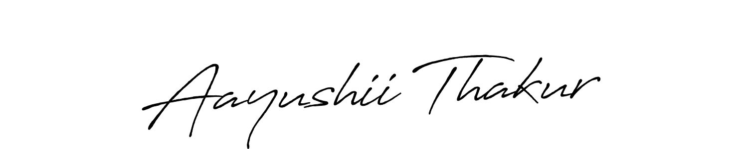 The best way (Antro_Vectra_Bolder) to make a short signature is to pick only two or three words in your name. The name Aayushii Thakur include a total of six letters. For converting this name. Aayushii Thakur signature style 7 images and pictures png