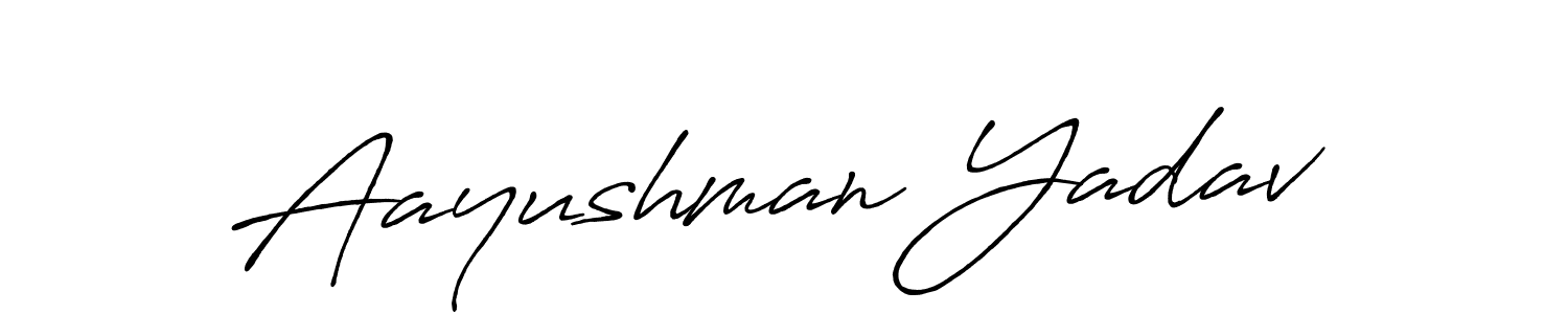 Also we have Aayushman Yadav name is the best signature style. Create professional handwritten signature collection using Antro_Vectra_Bolder autograph style. Aayushman Yadav signature style 7 images and pictures png