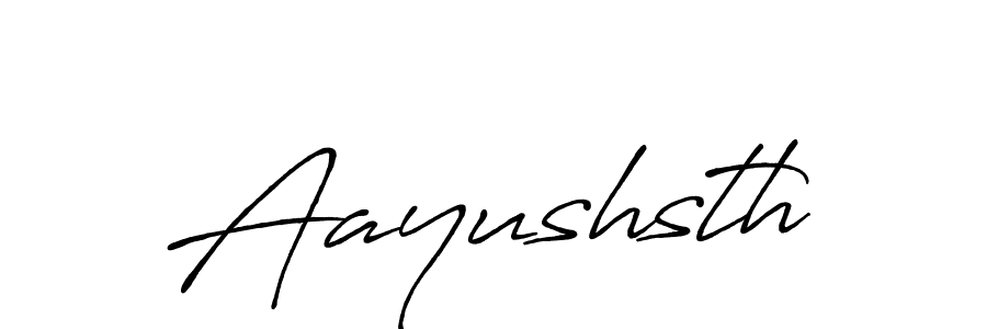 How to make Aayushsth signature? Antro_Vectra_Bolder is a professional autograph style. Create handwritten signature for Aayushsth name. Aayushsth signature style 7 images and pictures png