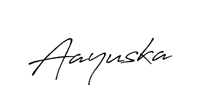 How to make Aayuska signature? Antro_Vectra_Bolder is a professional autograph style. Create handwritten signature for Aayuska name. Aayuska signature style 7 images and pictures png