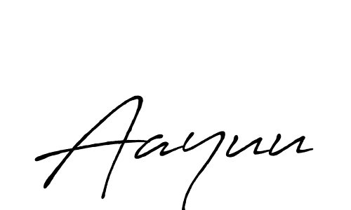 Make a beautiful signature design for name Aayuu. With this signature (Antro_Vectra_Bolder) style, you can create a handwritten signature for free. Aayuu signature style 7 images and pictures png