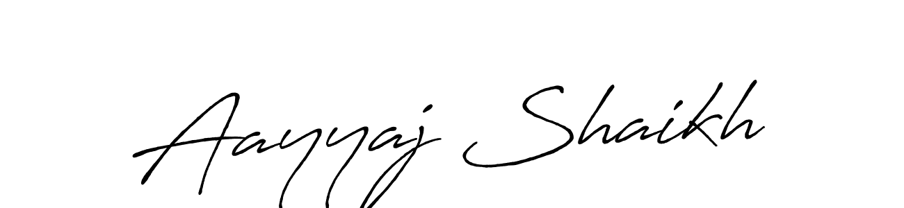 Make a beautiful signature design for name Aayyaj Shaikh. With this signature (Antro_Vectra_Bolder) style, you can create a handwritten signature for free. Aayyaj Shaikh signature style 7 images and pictures png