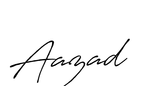 Use a signature maker to create a handwritten signature online. With this signature software, you can design (Antro_Vectra_Bolder) your own signature for name Aazad. Aazad signature style 7 images and pictures png