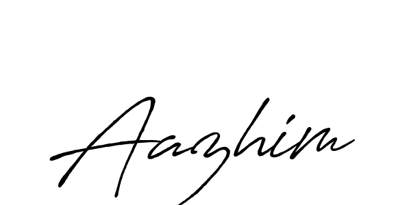 Use a signature maker to create a handwritten signature online. With this signature software, you can design (Antro_Vectra_Bolder) your own signature for name Aazhim. Aazhim signature style 7 images and pictures png