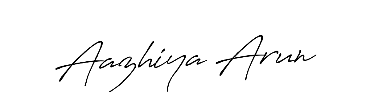 You can use this online signature creator to create a handwritten signature for the name Aazhiya Arun. This is the best online autograph maker. Aazhiya Arun signature style 7 images and pictures png