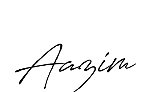 Aazim stylish signature style. Best Handwritten Sign (Antro_Vectra_Bolder) for my name. Handwritten Signature Collection Ideas for my name Aazim. Aazim signature style 7 images and pictures png