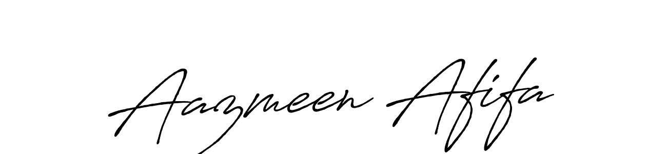 Aazmeen Afifa stylish signature style. Best Handwritten Sign (Antro_Vectra_Bolder) for my name. Handwritten Signature Collection Ideas for my name Aazmeen Afifa. Aazmeen Afifa signature style 7 images and pictures png