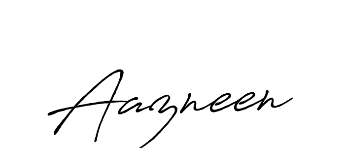 Make a beautiful signature design for name Aazneen. With this signature (Antro_Vectra_Bolder) style, you can create a handwritten signature for free. Aazneen signature style 7 images and pictures png