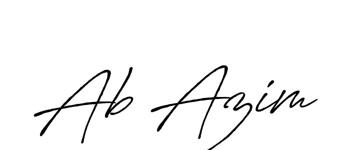 Also we have Ab Azim name is the best signature style. Create professional handwritten signature collection using Antro_Vectra_Bolder autograph style. Ab Azim signature style 7 images and pictures png