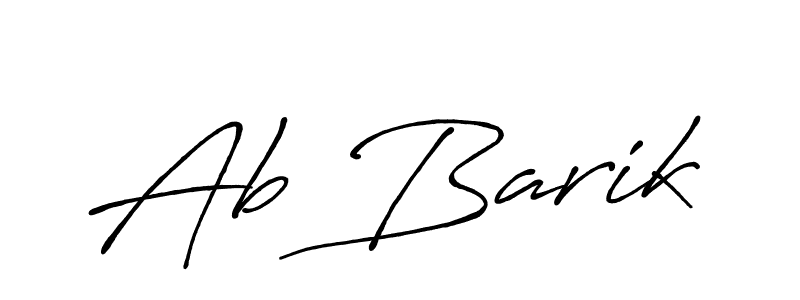 Also You can easily find your signature by using the search form. We will create Ab Barik name handwritten signature images for you free of cost using Antro_Vectra_Bolder sign style. Ab Barik signature style 7 images and pictures png