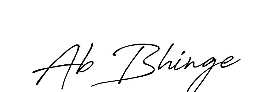 Also we have Ab Bhinge name is the best signature style. Create professional handwritten signature collection using Antro_Vectra_Bolder autograph style. Ab Bhinge signature style 7 images and pictures png