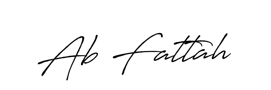 Ab Fattah stylish signature style. Best Handwritten Sign (Antro_Vectra_Bolder) for my name. Handwritten Signature Collection Ideas for my name Ab Fattah. Ab Fattah signature style 7 images and pictures png