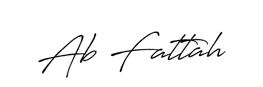 Make a beautiful signature design for name Ab Fattah. With this signature (Antro_Vectra_Bolder) style, you can create a handwritten signature for free. Ab Fattah signature style 7 images and pictures png