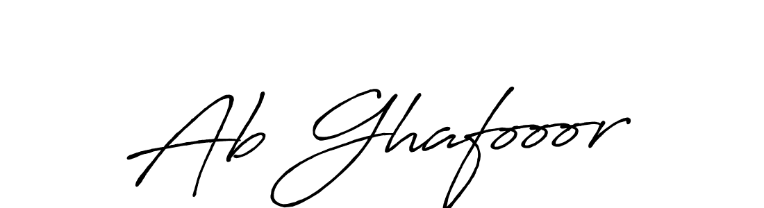 Design your own signature with our free online signature maker. With this signature software, you can create a handwritten (Antro_Vectra_Bolder) signature for name Ab Ghafooor. Ab Ghafooor signature style 7 images and pictures png