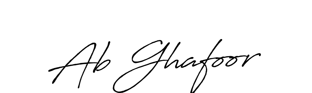 You should practise on your own different ways (Antro_Vectra_Bolder) to write your name (Ab Ghafoor) in signature. don't let someone else do it for you. Ab Ghafoor signature style 7 images and pictures png