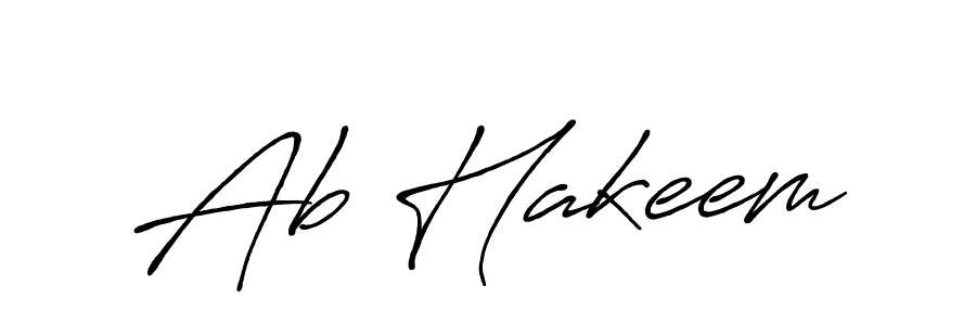 Make a beautiful signature design for name Ab Hakeem. With this signature (Antro_Vectra_Bolder) style, you can create a handwritten signature for free. Ab Hakeem signature style 7 images and pictures png