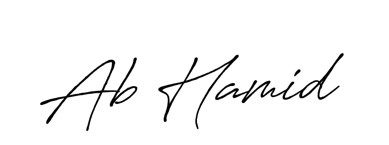 Make a beautiful signature design for name Ab Hamid. With this signature (Antro_Vectra_Bolder) style, you can create a handwritten signature for free. Ab Hamid signature style 7 images and pictures png