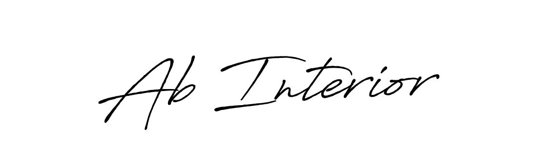 if you are searching for the best signature style for your name Ab Interior. so please give up your signature search. here we have designed multiple signature styles  using Antro_Vectra_Bolder. Ab Interior signature style 7 images and pictures png