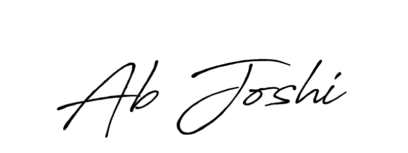 Design your own signature with our free online signature maker. With this signature software, you can create a handwritten (Antro_Vectra_Bolder) signature for name Ab Joshi. Ab Joshi signature style 7 images and pictures png