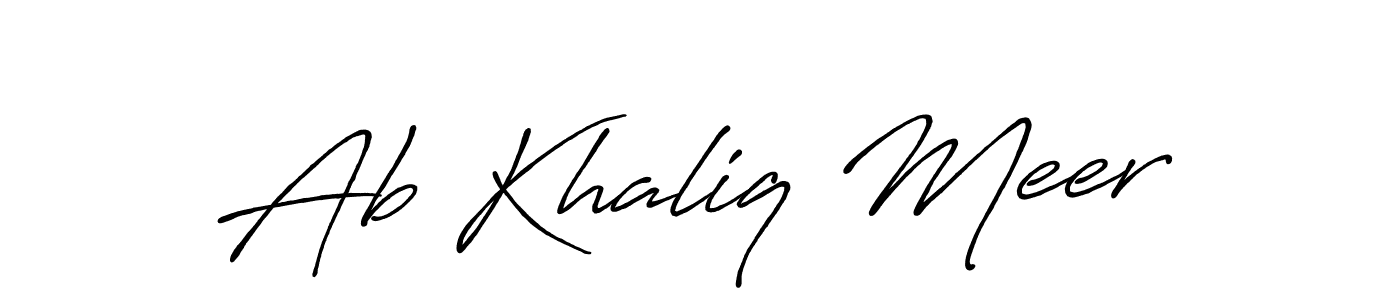 Also we have Ab Khaliq Meer name is the best signature style. Create professional handwritten signature collection using Antro_Vectra_Bolder autograph style. Ab Khaliq Meer signature style 7 images and pictures png