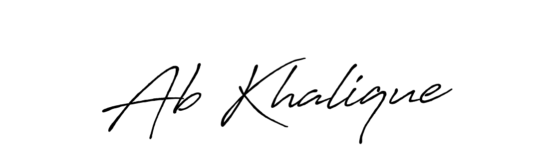 if you are searching for the best signature style for your name Ab Khalique. so please give up your signature search. here we have designed multiple signature styles  using Antro_Vectra_Bolder. Ab Khalique signature style 7 images and pictures png