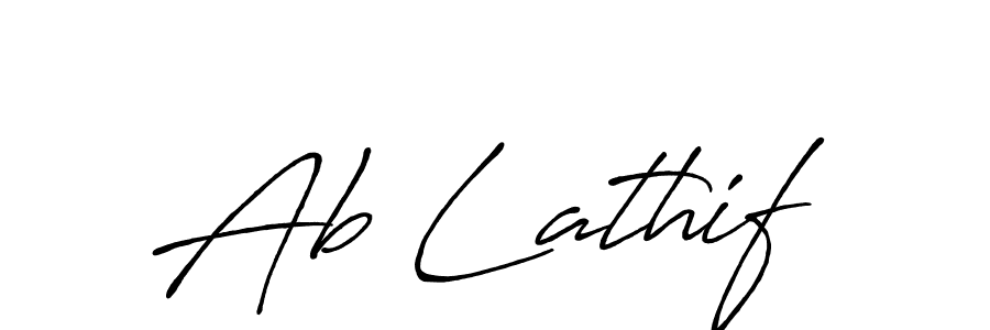 You should practise on your own different ways (Antro_Vectra_Bolder) to write your name (Ab Lathif) in signature. don't let someone else do it for you. Ab Lathif signature style 7 images and pictures png