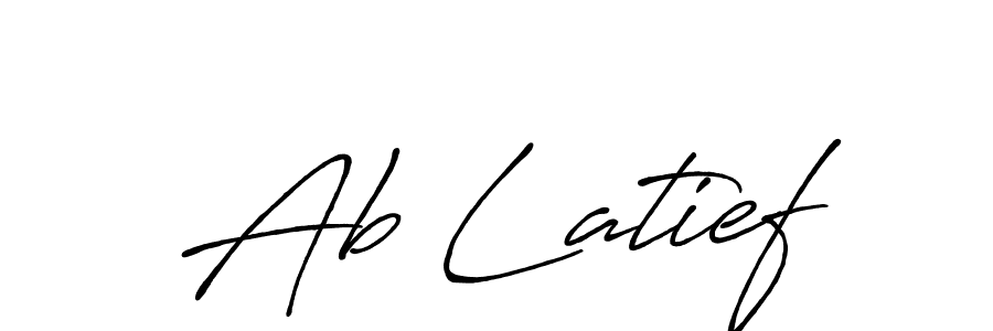Ab Latief stylish signature style. Best Handwritten Sign (Antro_Vectra_Bolder) for my name. Handwritten Signature Collection Ideas for my name Ab Latief. Ab Latief signature style 7 images and pictures png