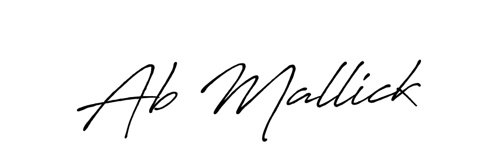 Design your own signature with our free online signature maker. With this signature software, you can create a handwritten (Antro_Vectra_Bolder) signature for name Ab Mallick. Ab Mallick signature style 7 images and pictures png