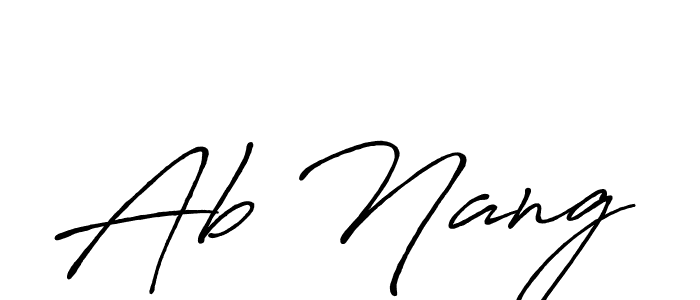 Similarly Antro_Vectra_Bolder is the best handwritten signature design. Signature creator online .You can use it as an online autograph creator for name Ab Nang. Ab Nang signature style 7 images and pictures png