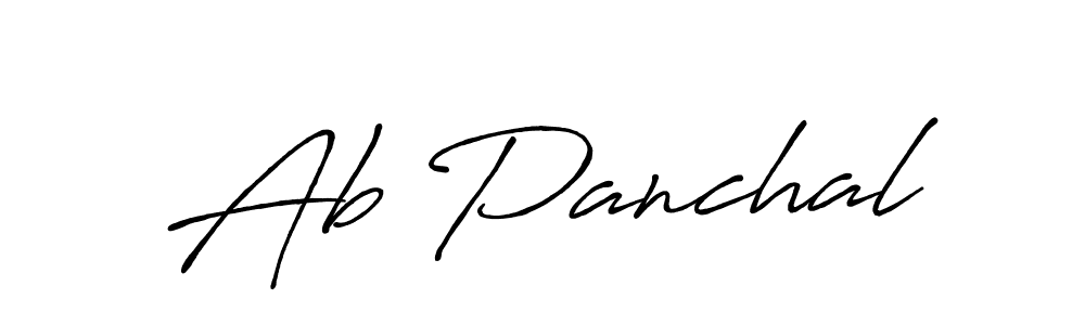 Ab Panchal stylish signature style. Best Handwritten Sign (Antro_Vectra_Bolder) for my name. Handwritten Signature Collection Ideas for my name Ab Panchal. Ab Panchal signature style 7 images and pictures png