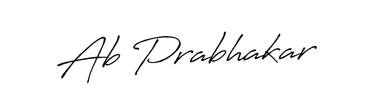 Also You can easily find your signature by using the search form. We will create Ab Prabhakar name handwritten signature images for you free of cost using Antro_Vectra_Bolder sign style. Ab Prabhakar signature style 7 images and pictures png